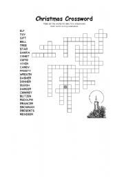 English Worksheet: Christmas crossword