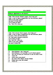 English Worksheet: making an appointment