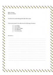 English worksheet: ESOL writing assessment