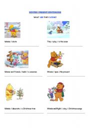 English Worksheet: winter - present continuous