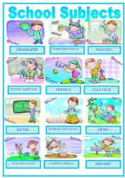 English Worksheet: Education : School Subjects