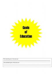 English worksheet: Goals of Education
