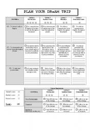 English Worksheet: Evaluation Grid for Projects
