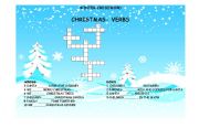 English worksheet: WINTER CROSSWORD - VERBS