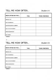 English Worksheet: HOW OFTEN DO YOU...?