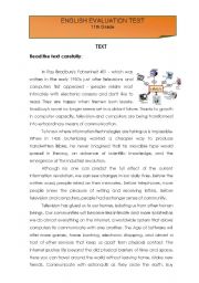 English Worksheet: English Test 