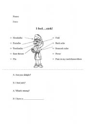 English Worksheet: The Sick Game