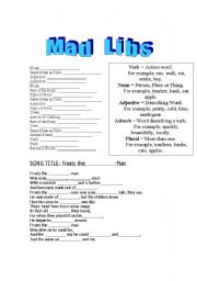 English Worksheet: Mad Libs - Frosty the Blah-man