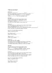 English Worksheet: Rihanna - Shut up and Drive