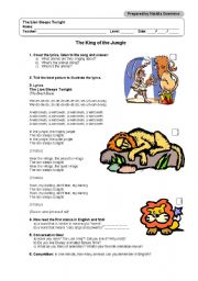 English Worksheet: The King of the Jungle