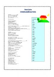 English Worksheet: Song 
