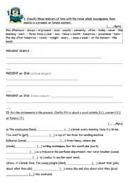 English Worksheet: Present simple vs present continuous