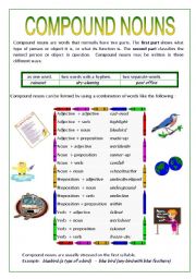 English Worksheet: COMPOUND NOUNS