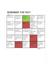 English Worksheet: Remember the past