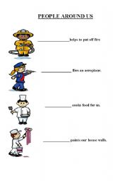 English worksheet: PEOPLE AROUND US