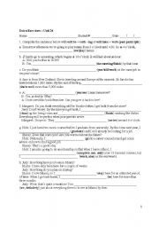 English Worksheet: future continuous /future perfect