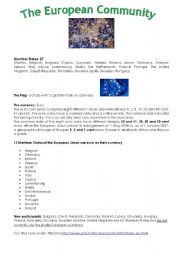 English worksheet: European Community