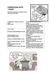 English Worksheet: Expression with 