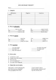 English worksheet: PRESENT SIMPLE