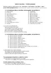 English Worksheet: Indirect questions