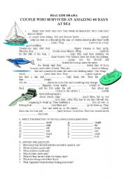 English Worksheet: PAST SIMPLE - GAP FILL AND READING