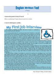 Test- job interview