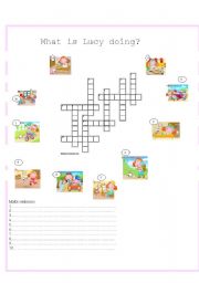 English Worksheet: crossword