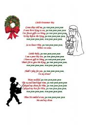 English Worksheet: Little drummer boy