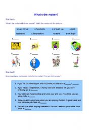 English worksheet: body ache