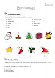 English Worksheet: Movie-conversation class based on the episode of Mr. Bean - Merry Xmas Mr. Bean (Students)