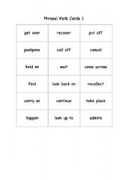 English worksheet: phrasal verbs