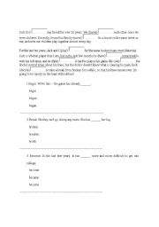 English worksheet: present perfect tense 