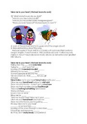 English Worksheet: take me your heart