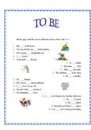 English Worksheet: Present simple - To Be 
