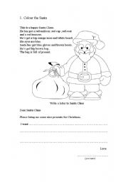 English Worksheet: Letter to Santa