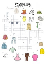 English Worksheet: Clothes