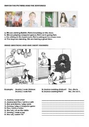 English worksheet: Present Continuous 