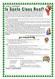 English Worksheet: Christmas - all 4 skills!