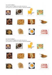 American and English typical breakfasts