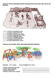 English Worksheet: Present Continuous