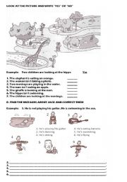 English Worksheet: Present Continuous