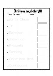 English Worksheet: Christmas vocabulary