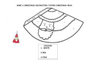 English Worksheet: Make a Christmas decoration: Father Christmas head