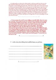 English worksheet:  moral stories