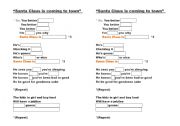 English worksheet: Santaclaus is coming to town (blank)