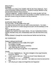 English Worksheet: DRAMA - ROLE PLAY 