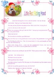 English Worksheet: Little Red Riding hood - Reading Comprehension