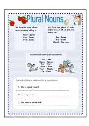 plural of nouns and cardinal numbers