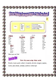 English Worksheet: word formation