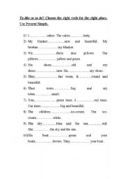 English worksheet: To like or to be? Thats the question!